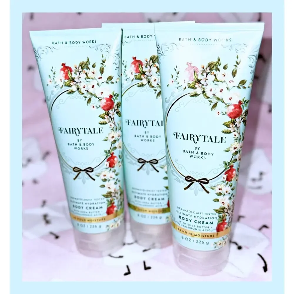 Rare Scent Bath & Body Works Fairytale 8 oz Ultimate Hydration Body Cream x3